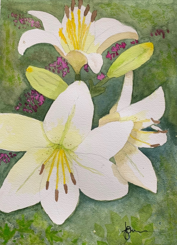 Lillies have Freckles by artist K June Baker